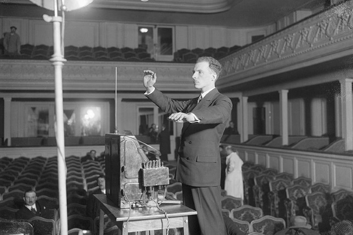 theremin playing his theremin